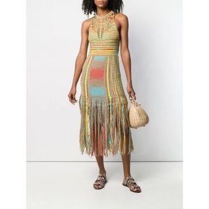 Missoni Dresses Nwt M Missoni Sleeveless Crochet Fringe Midi - Main Image